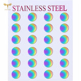 12 Pairs Minimalist Stud Earrings Set Stainless Steel Jewelry
