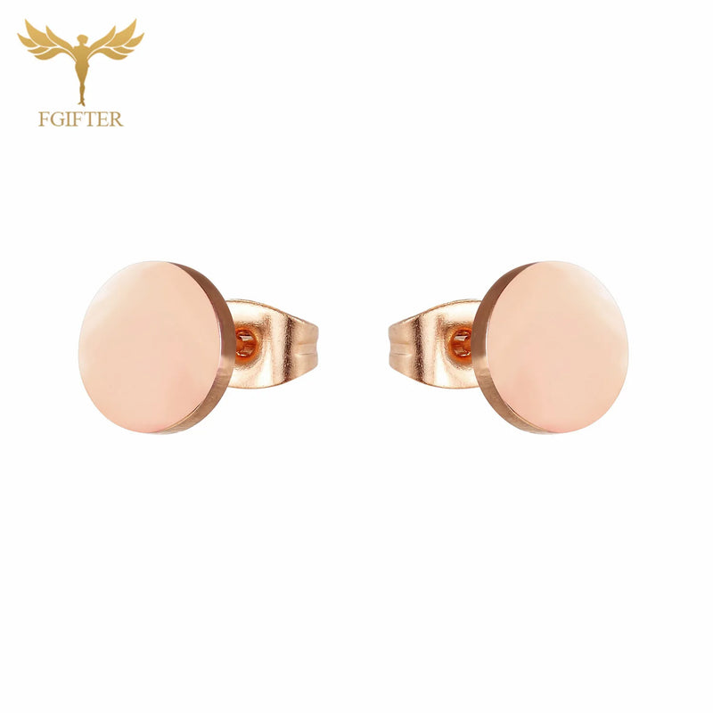 12 Pairs Minimalist Stud Earrings Set Stainless Steel Jewelry
