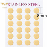 12 Pairs Minimalist Stud Earrings Set Stainless Steel Jewelry