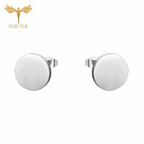 12 Pairs Minimalist Stud Earrings Set Stainless Steel Jewelry