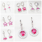 12 Pairs Mixed Modern Small Earrings for Women CZ Crystal Fine Earring