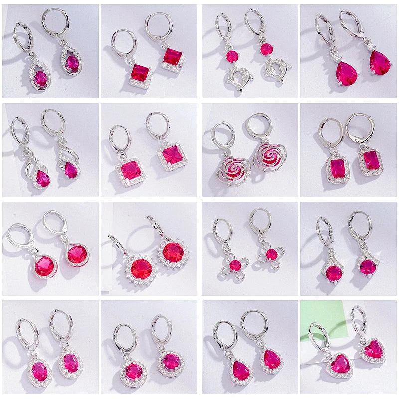 12 Pairs Mixed Modern Small Earrings for Women CZ Crystal Fine Earring