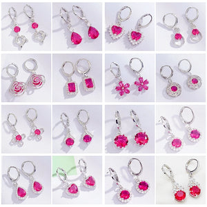 12 Pairs Mixed Modern Small Earrings for Women CZ Crystal Fine Earring