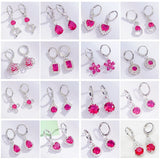 12 Pairs Mixed Modern Small Earrings for Women CZ Crystal Fine Earring
