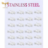12 Pairs Crocodile Earrings Set Stainless Steel Ear Piercing Jewelry