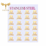 12 Pairs Stainless Steel Cross Jesus Ear Studs Set Piercing Jewelry
