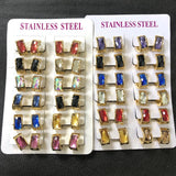 12 Pairs Small Stainless Steel Circle Hoop Earrings for Women