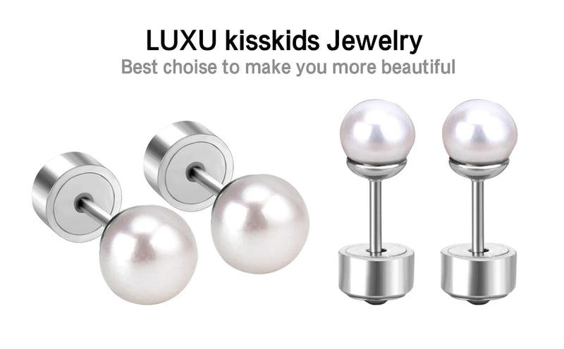 12 Pairs Freshwater Pearl Stud Earrings for Women