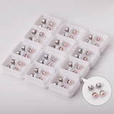 12 Pairs Freshwater Pearl Stud Earrings for Women