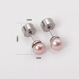 12 Pairs Freshwater Pearl Stud Earrings for Women
