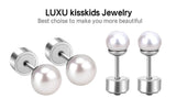 12 Pairs Freshwater Pearl Stud Earrings for Women