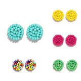 Bohemian Seed Bead Stud Earrings For Women