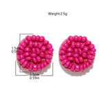 Bohemian Seed Bead Stud Earrings For Women