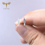 12 Pairs Thin Leaf Earrings Set Stainless Steel Studs Girls Women Ear Piercing