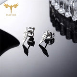 12 Pairs Thin Leaf Earrings Set Stainless Steel Studs Girls Women Ear Piercing