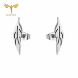 12 Pairs Thin Leaf Earrings Set Stainless Steel Studs Girls Women Ear Piercing