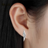 12 Pairs Thin Leaf Earrings Set Stainless Steel Studs Girls Women Ear Piercing