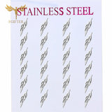 12 Pairs Thin Leaf Earrings Set Stainless Steel Studs Girls Women Ear Piercing