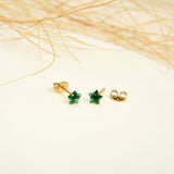 12 Pairs Star CZ Stud Earring Set, Birthstone Earrings for Women