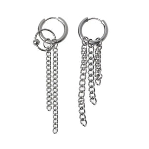 12 Pairs Titanium Steel Statement Earrings Set