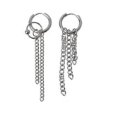 12 Pairs Titanium Steel Cross Feather Earrings Set