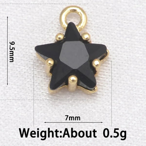 12 Pcs Colorful Star Pendant Eardrop Teen Girl DIY Jewelry Supplies