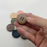 12 Pcs Circular Spray Paint Resin Sewing Buttons DIY Decorations