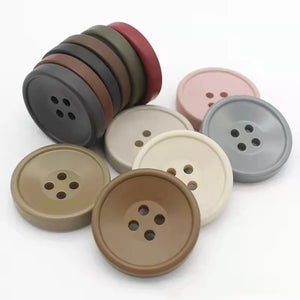 12 Pcs Circular Spray Paint Resin Sewing Buttons DIY Decorations