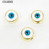 12 Pcs Enamel Eyes Bead Jewelry Accessories Pendant for Necklace Making 7496
