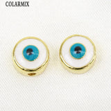 12 Pcs Enamel Eyes Bead Jewelry Accessories Pendant for Necklace Making 7496