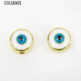 12 Pcs Enamel Eyes Bead Jewelry Accessories Pendant for Necklace Making 7496