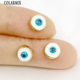 12 Pcs Enamel Eyes Bead Jewelry Accessories Pendant for Necklace Making 7496