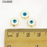 12 Pcs Enamel Eyes Bead Jewelry Accessories Pendant for Necklace Making 7496