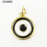 12 Pcs Enamel Eyes Charms Pendant Jewelry 7502