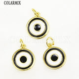 12 Pcs Enamel Eyes Charms Pendant Jewelry 7502