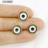12 Pcs Enamel Eyes Charms Pendant Jewelry 7502