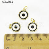 12 Pcs Enamel Eyes Charms Pendant Jewelry 7502
