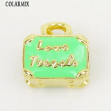 12 Pcs Enamel Handbag Charms Mix Jewelry Charms Necklace Making