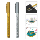 12 Pcs Epoxy Resin Drawing Pen Graffiti Point Pen Metallic Permanent Marker