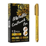 12 Pcs Epoxy Resin Drawing Pen Graffiti Point Pen Metallic Permanent Marker