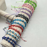 12 Pcs Evil Eye Bracelets Colorful Anklet Hand-Woven Lucky Bracelet