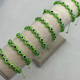 12 Pcs Evil Eye Bracelets Colorful Anklet Hand-Woven Lucky Bracelet