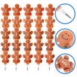 12 Pcs Gingerbread Man Christmas Snowman Pencils Cartoon Novelty Gift