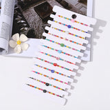 12 Pcs Flowers Bracelets Adjustable Friendship Bracelet Boho Couple Bracelets