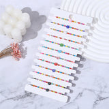 12 Pcs Flowers Bracelets Adjustable Friendship Bracelet Boho Couple Bracelets