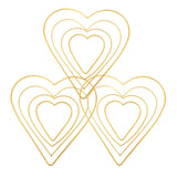 12 Pcs Heart Wreath Floral Hoop Ring Love Hoop Crafts Metal