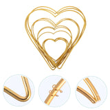 12 Pcs Heart Wreath Floral Hoop Ring Love Hoop Crafts Metal