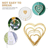 12 Pcs Heart Wreath Floral Hoop Ring Love Hoop Crafts Metal