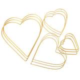 12 Pcs Heart Wreath Floral Hoop Ring Love Hoop Crafts Metal
