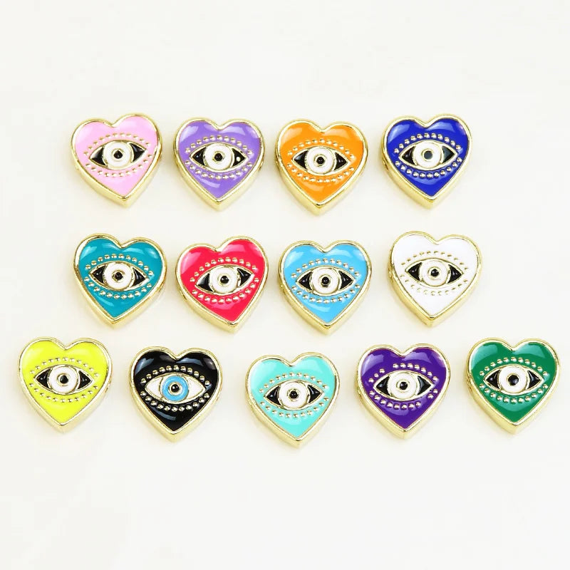 Heart Shape Eyes Pendant Mix Enamel Jewelry Pendant 8619